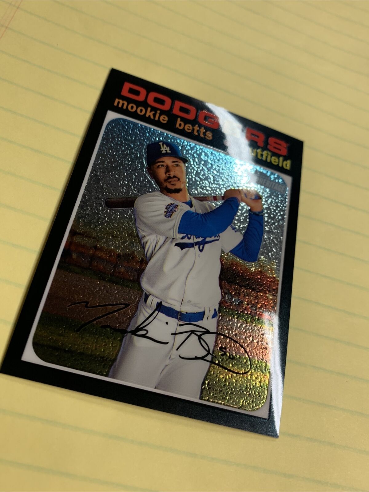Mookie Betts 2020 Heritage High Number Black Chrome Variation #438/999 Dodgers Item image 4