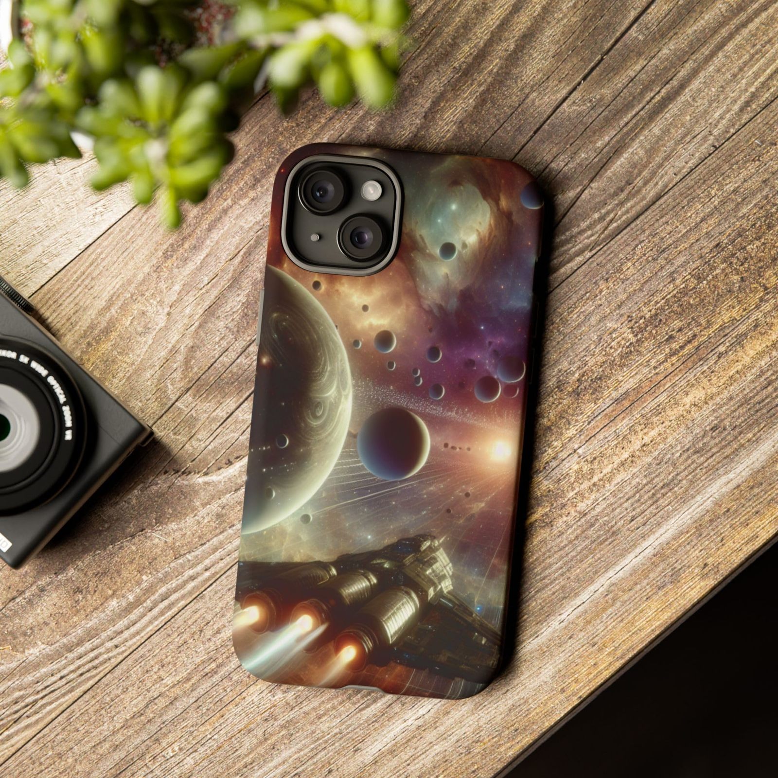Space Art Tough Cases, Spaceship Traveling Protection for iPhone Galaxy Pixel Ma Item image 7