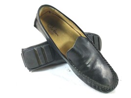 Cole Haan Collection Venetian Driving Loafers Black Leather US 8M Made In Italy - £31.32 GBP