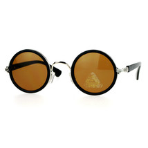 Gafas de Sol Unisex Gafas Lentes Transparentes Circulares Vintage Marco - $10.81