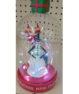 Disney’s Nightmare Before Christmas Jack Snowman Glass Light-Up Dome Decor - £41.21 GBP