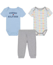 Tommy Hilfiger Baby Boys Logo Bodysuits And Joggers, 3 Piece Se t0-3M - £18.74 GBP