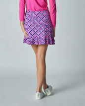 NWT G LIFESTYLE HIGHLAND FUCHSIA NAVY DOUBLE RUFFLE GOLF TENNIS SKORT - S image 2
