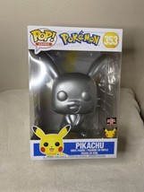 Funko Pop! Games: Pokemon Pikachu 10&quot; Metallic Silver Target Con Exclusive #353 - £30.44 GBP
