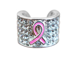  CharMED™ Crystal Stethoscope Charms, Pink Ribbon - $11.95