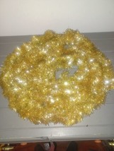 16 FT Gold Vintage Tinsel Christmas Tree Garland 2&quot; W - $10.00