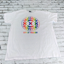 Fox Originals T Shirt Mens 2XL White Rainbow Amsterdam City Of Freedom C... - £11.50 GBP
