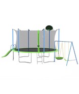 12FT Trampoline w/ Slide, Swings & Hoop - $549.99