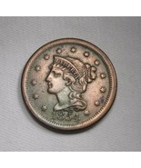 1854 Large Cent XF Details Coin AN672 - £34.83 GBP