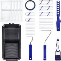 20Pcs Small Paint Roller Kit, 4“ 2” Mini Roller Paint Brush with Special... - $28.34