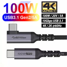 USB 3.1 Gen 2 C-to-C 4K 6-foot Video Cable 10 Gbps 100W 5A Charging Cable - £6.73 GBP+