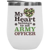 Make Your Mark Design My Heart Belongs To An Army Officer. Cute And Loving 12oz  - £22.21 GBP