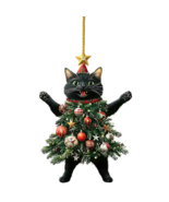 Black Cat Holiday Decoration Acrylic Cartoon Figure Charm for Christmas ... - €8,30 EUR