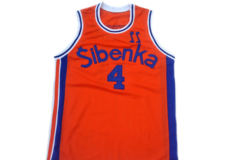 Drazen Petrovic #4 Sibenka Croatia Men Basketball Jersey Orange Any Size