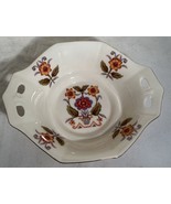 Pretty Vintage RS Germany Porcelain Serving Dish Bowl w/Handles Floral 7... - $9.89