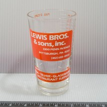 Lewis Brothers Pittsburgh Vetro che Misurano Coppa Becher Arancione Segn... - £45.44 GBP