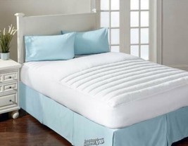3-Zone Support Mattress Pad Full White Bedding Cover Polyester microfiber - $56.99