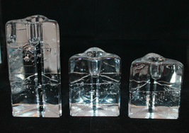 Iittala Finland Set of 3 Arkipelago Glass Triangle Candle Holders Timo S... - £130.79 GBP