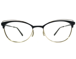 Flexon Eyeglasses Frames W3101 001 Black Gold Cat Eye Full Rim 51-18-140 - £47.51 GBP