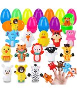 ZIRSENG 36PCS Easter Eggs with 18 Animal &amp; Farm Finger Puppets Basket St... - $289.13 MXN