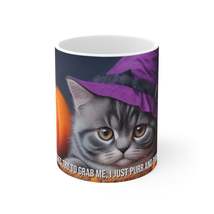 Cat Breeds in Halloween - Scottish Fold Breed - Ceramic Mug 11oz - £14.10 GBP