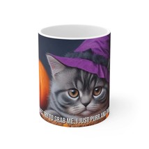 Cat Breeds in Halloween - Scottish Fold Breed - Ceramic Mug 11oz - $17.60