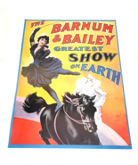 Vintage 1970&#39;s Circus Poster Barnum &amp; Bailey Greatest Show On Earth Hors... - $66.49