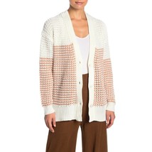 Lush Women&#39;s Blush Cream Colorblock Button Cardigan Sweater Knit New Size M - £11.84 GBP