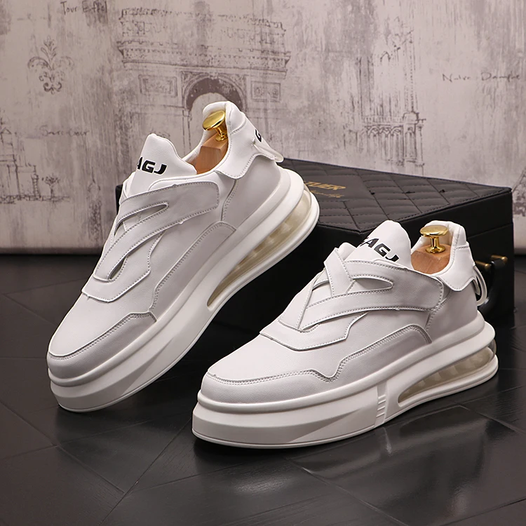 white Leather Men Sneakers Casual Sports Shoes Skateboard Shoes Zapatill... - $96.47