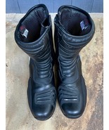 SEDICI Hipora Black Motorcycle Boots Mens 12 EU 45 Waterproof Zipper Side - $48.46