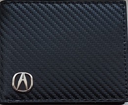 ACURA WALLET 3d Metal Epoxy Shield  carbon Fiber Faux Leather + FREE KEY... - £37.85 GBP