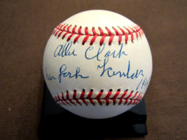 ALLIE CLARK 1947 WSC NEW YORK YANKEES OF&#39;ER SIGNED AUTO VINTAGE OAL BASE... - $118.79