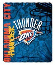 NBA Oklahoma City Thunder 50&quot; by 60&quot; Rolled Fleece Blanket Hard Knocks D... - £20.72 GBP