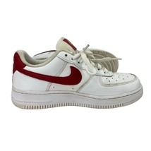 Nike Air Force 1 Womens 7 sneakers white gym red essential low shoes CZ0270-104 - £47.26 GBP