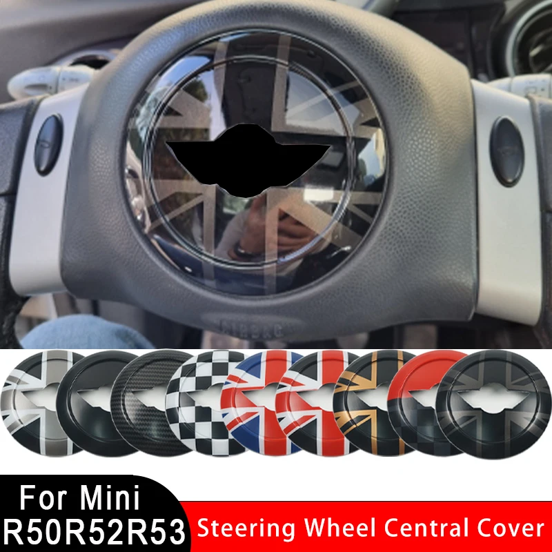 Union Jack Steering Wheel Center Panel Car Sticker For MINI Cooper R50 R52 R53 - £20.92 GBP+