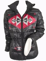 NEW Lauren by Ralph Lauren Womens Puffer Jacket!  Black with Southwest Design - £117.70 GBP