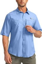 Men&#39;S Fishing Shirts With Zip Pockets And Lightweight, Cool Button-Down ... - £36.84 GBP