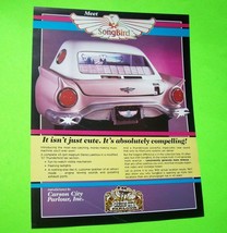 Carson City Songbird Jukebox FLYER Phonograph Music 1957 Thunderbird Car... - $32.85