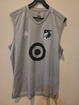 Adidas MLS Team Jersey Minnesota United FC Sleeveless Trainer Gray sz S - $8.41