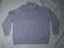 Mens Polo Ralph Lauren 1/4 Zip Pullover Blue 100 Cotton - £11.84 GBP