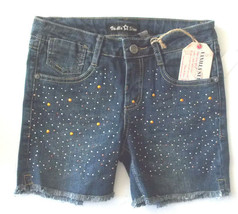 Vanilla Star Girls Denim Jean Shorts Studs on Front Size 7, 8, 12 or 14 NWT - £11.05 GBP