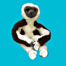 Adventure Planet  Lemur Plush Hanging Stuffed Jungle Animal 18 Inch White Brown - £15.05 GBP