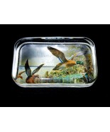 Vintage Paperweight, Mallard Ducks in Flight, Iridescent Foil Art, Via V... - $14.65
