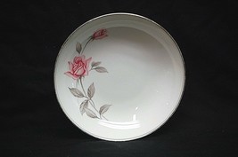 Rosemarie by Noritake Fine China 7-1/4&quot; Coupe Soup Bowl White Pink Roses Japan - £11.66 GBP