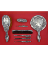 Dresden by Whiting Sterling Silver Vanity Dresser Set 8pc w/Monogram (#8... - €1.124,92 EUR