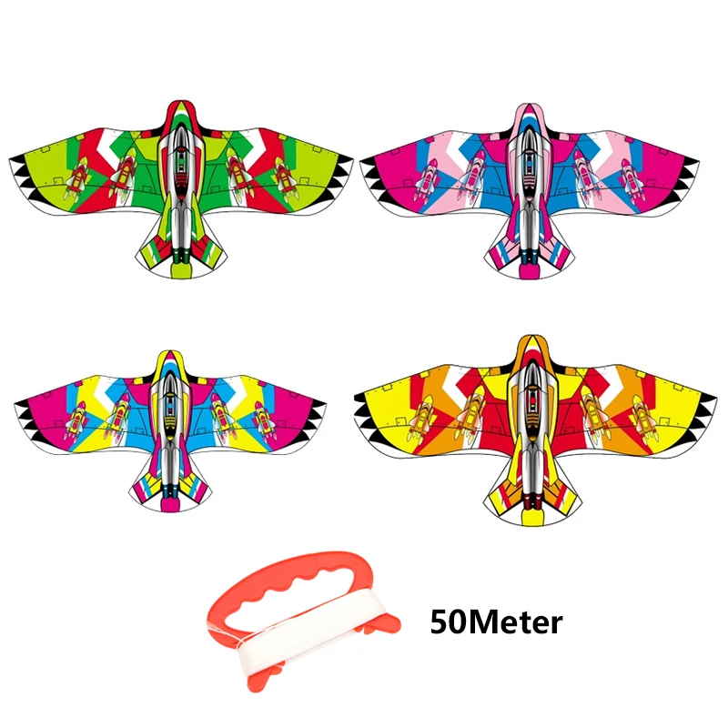 1.2m Flying Bird Kites Flat Eagle Kite Children Fiberglass Rod Support Garden - £7.84 GBP+
