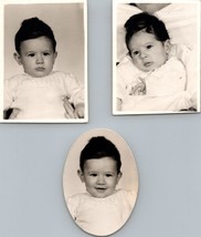 Vintage 1940s Cute Baby Boy Veto Portraits Black White Photos Lot of 3 - £10.26 GBP