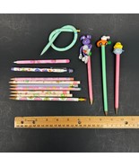 Vtg lot 13 Spring Easter Pastel Outside Color Lead Pencils Used Sharpene... - £12.27 GBP