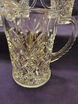 FOUR VINTAGE ANCHOR HOCKING SMALL GLASS PITCHER CREAMER PINEAPPLE DESIGN image 2