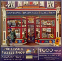 SunsOut Chris Bigalow Professor Puzzle Shop 1000 pc Used Jigsaw Puzzle - £4.67 GBP